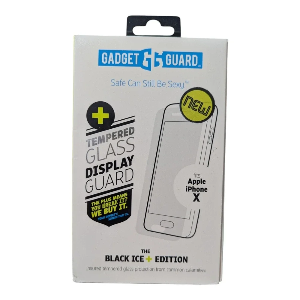 H9. Gadget Guard Black Ice + for Apple iPhone X - Clear / Back‎ Glass ONLY